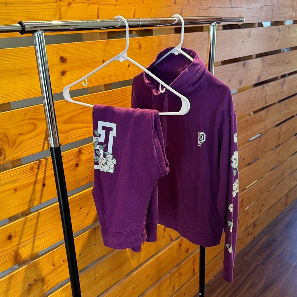 PINK Purple Sweater and Sweatpants Set